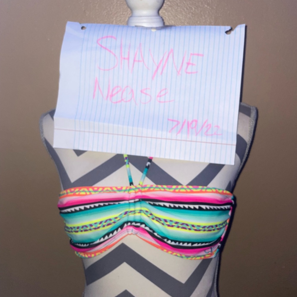 Multicolored bikini top